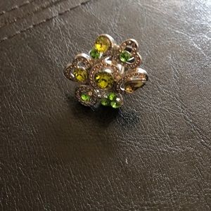 Green stone ring
